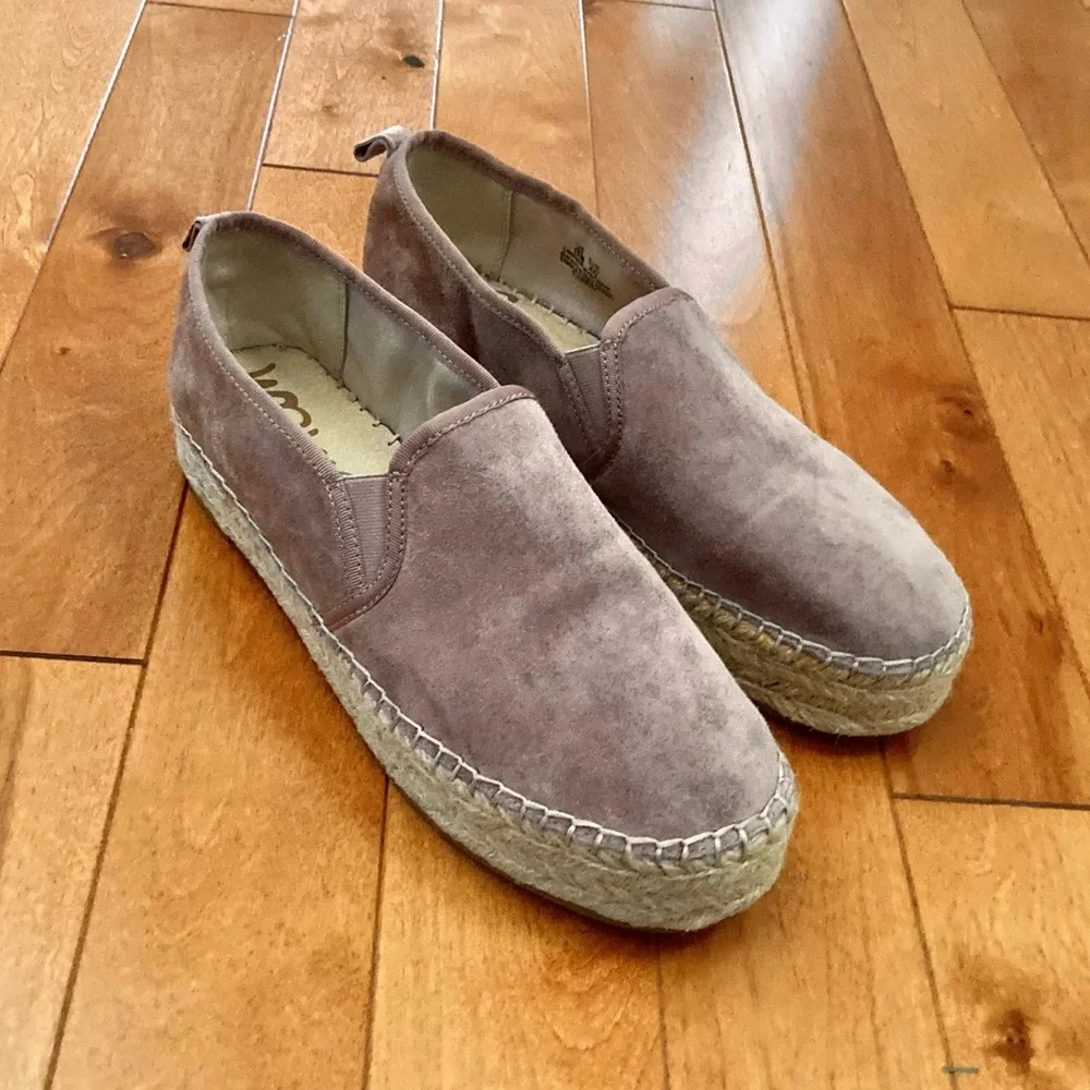 Sam Edelman Carrin Suede Platform Espadrille Size 10